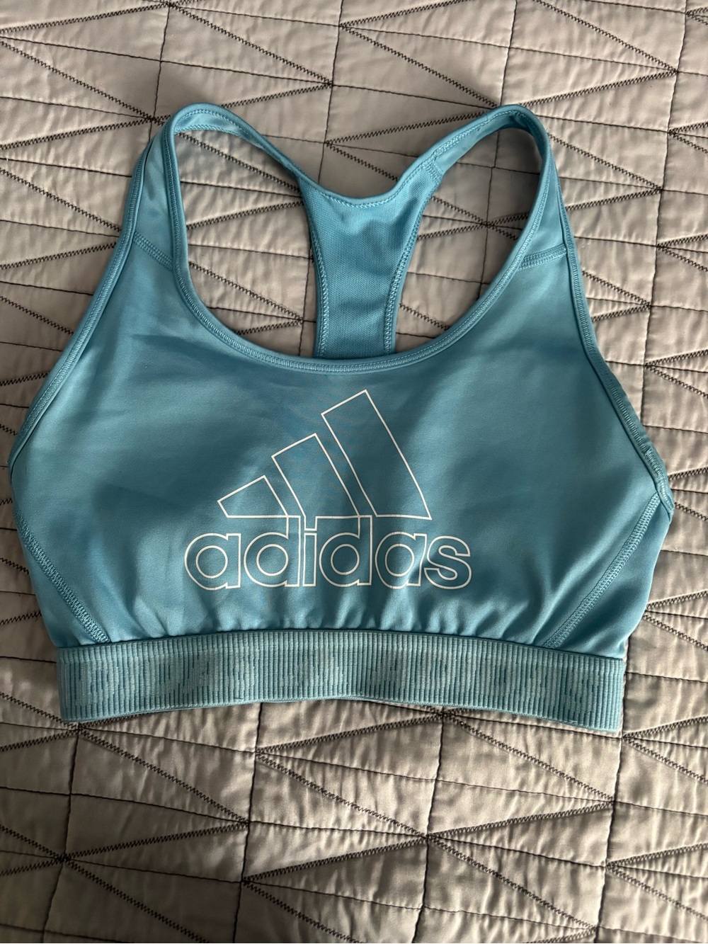 adidas Light Blue Racerback Sportโs Bra